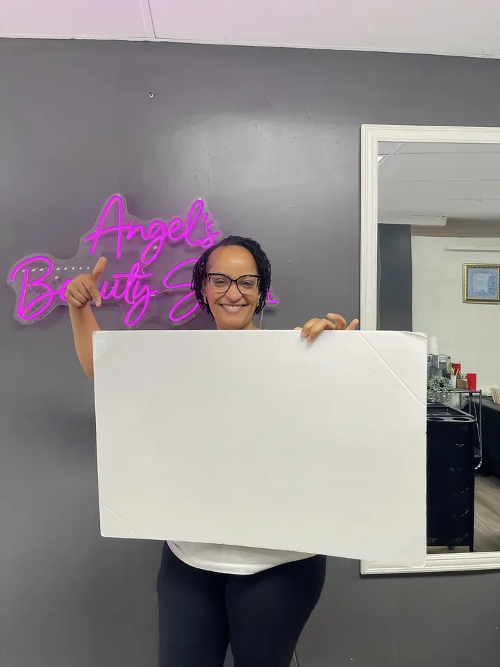 Angels Beauty business getting Google reviews with Flamingo Flow
